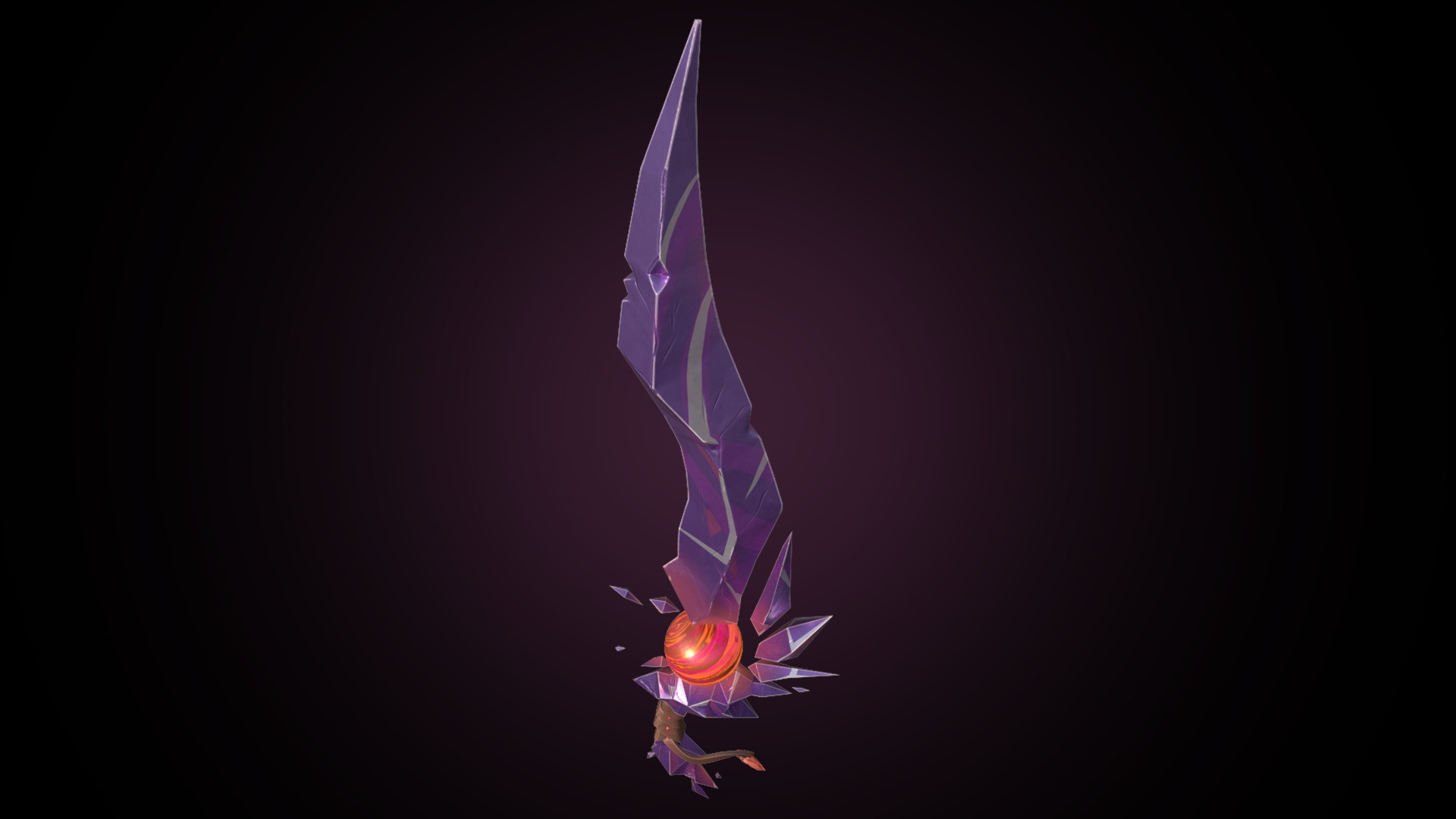 Stylized Fantasy Weapon Low-poly 3D model_6