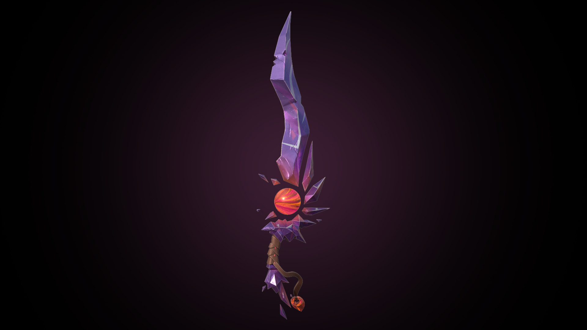 Stylized Fantasy Weapon Low-poly 3D model_3