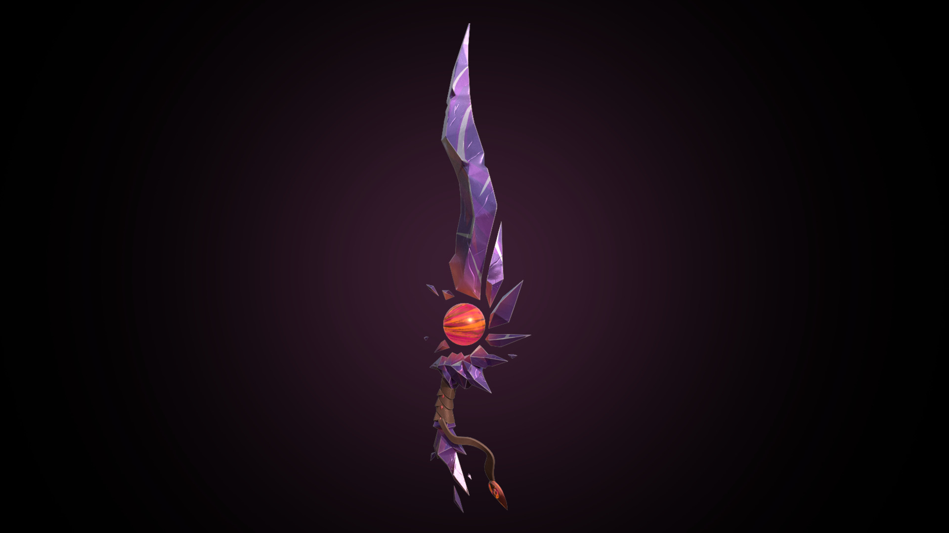 Stylized Fantasy Weapon Low-poly 3D model_4