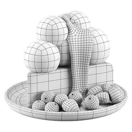 Cake desert Low-poly 3D model 7