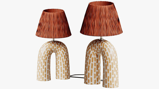 You Table Lamp - Tangerine Dash Matte 3D model