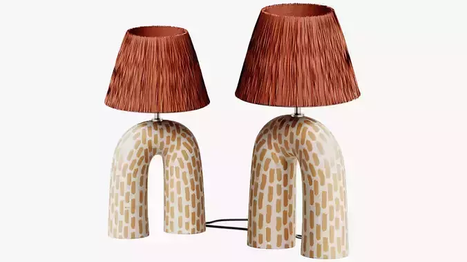 You Table Lamp - Tangerine Dash Matte 3D model