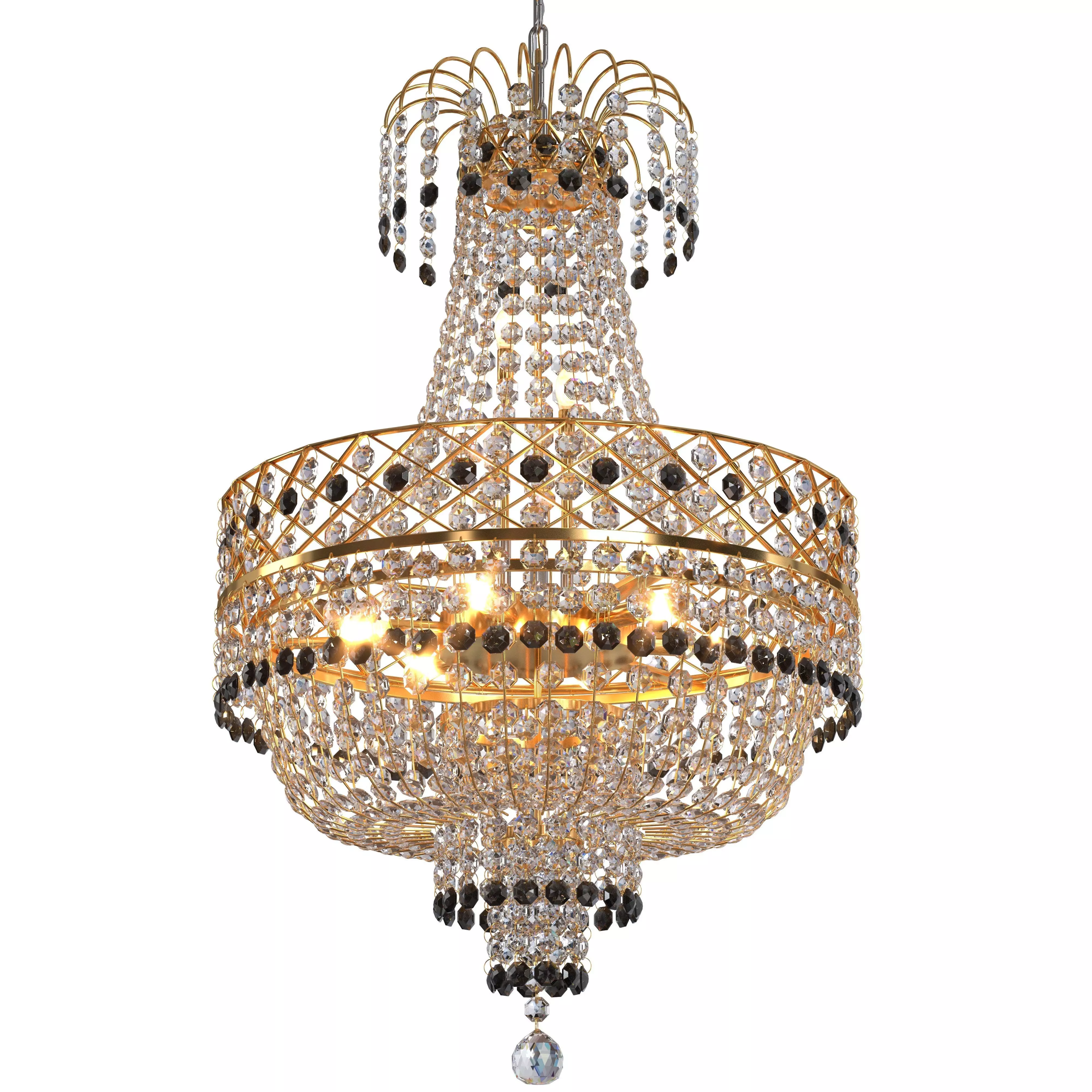 S S Traders Big Size Crystal Chandelier Ceiling Lamp 3D model_0