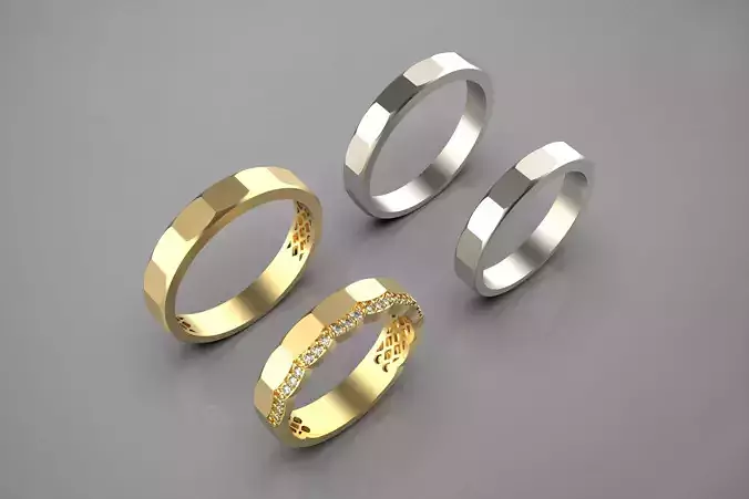 couple wedding band ring -2