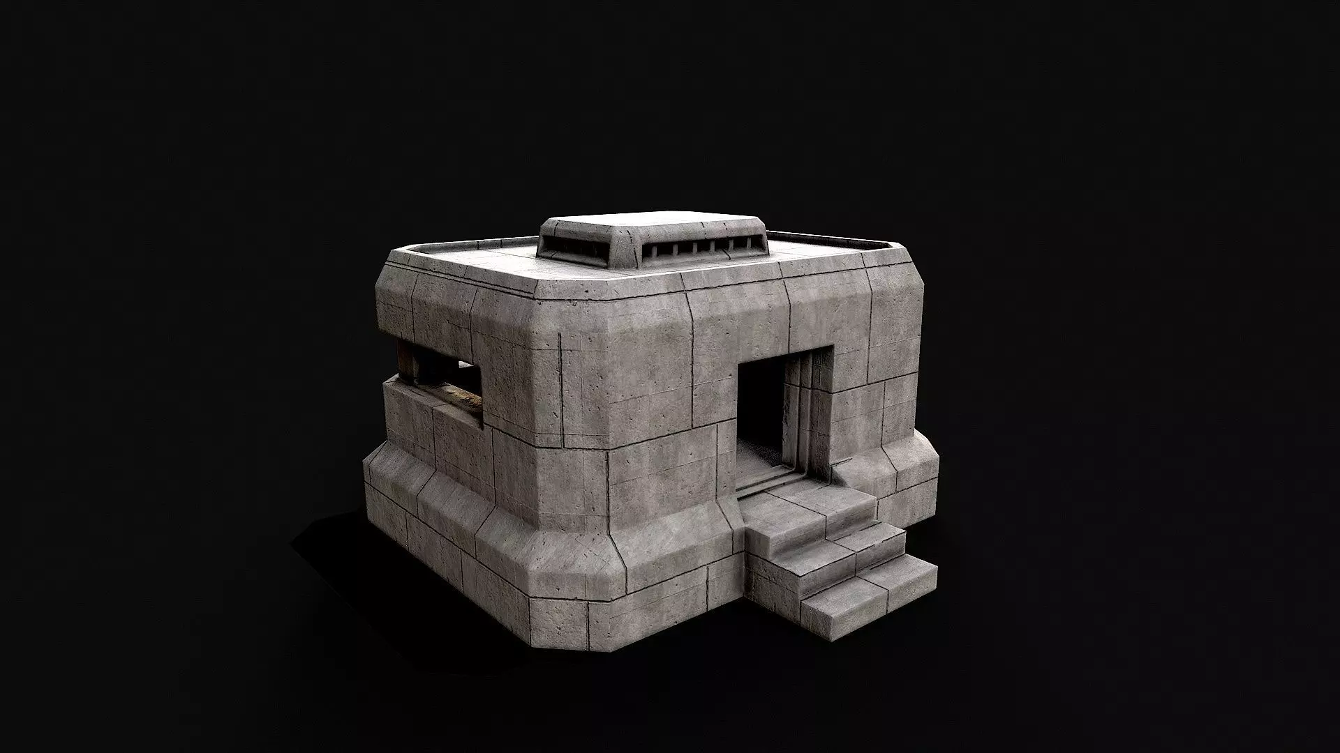 3D model Military Concrete Bunker Base 3 VR / AR / low-poly | CGTrader