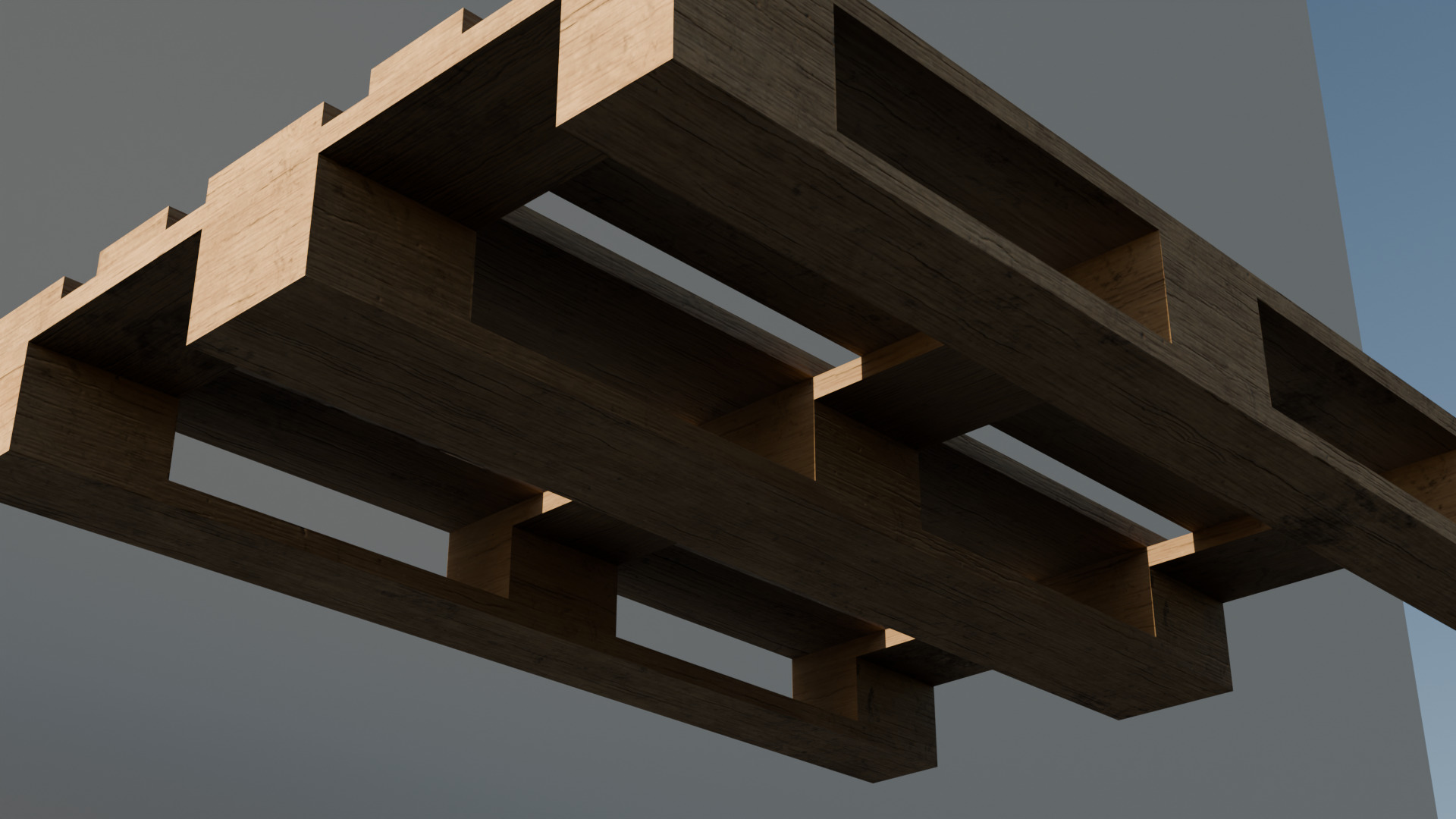 Pallets Low-poly 3D model_2