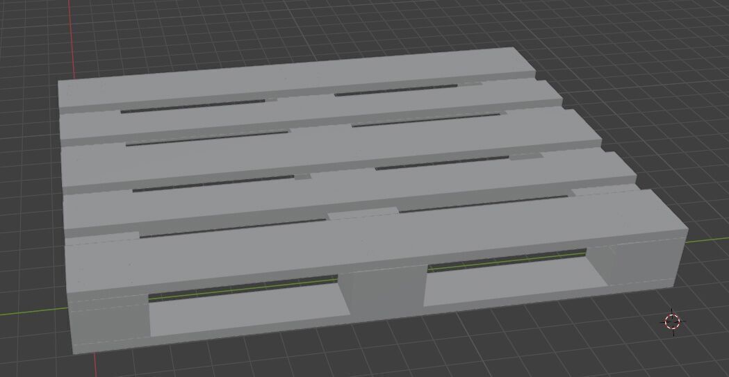 Pallets Low-poly 3D model_4
