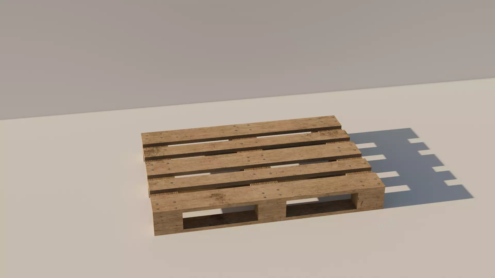 Pallets Low-poly 3D model_0