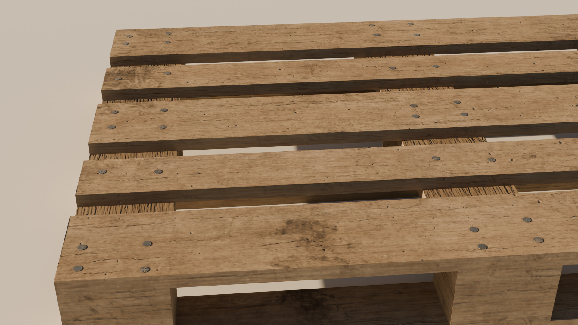 Pallets Low-poly 3D model_1