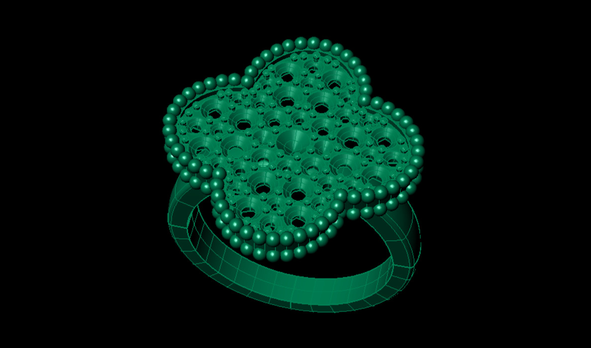 Ring Van Cleef 3D print model_6