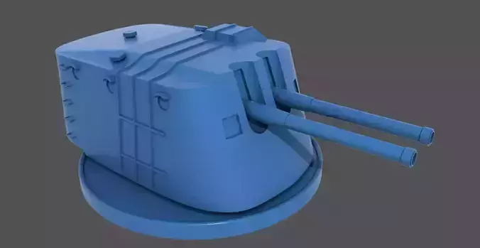 Japanese 3rd year type A turret - Personal license 1-100 scale 3D print model