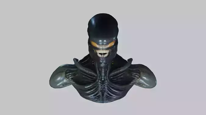 HR Giger Inspired Alien Xenomoprh Head Bust
