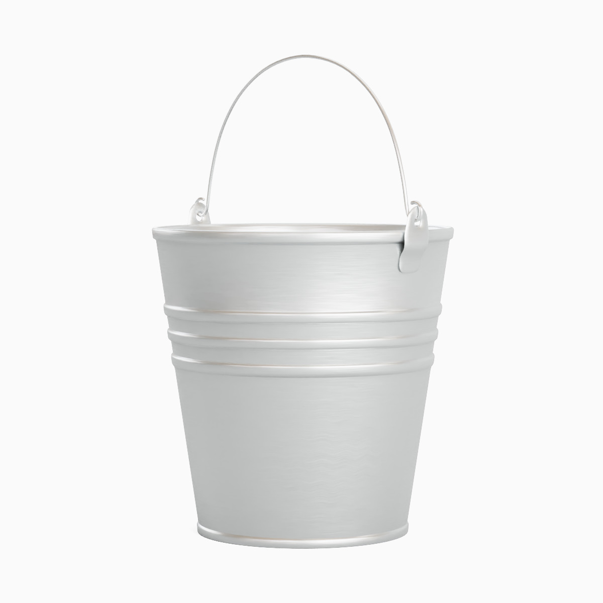 Steel Bucket Set C 3D model_3
