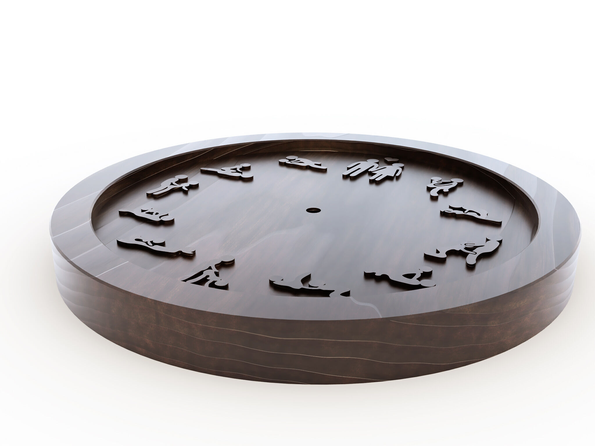 Erotic Wall Clock Design DXF SVG STL for 3D Print  3D print model_5