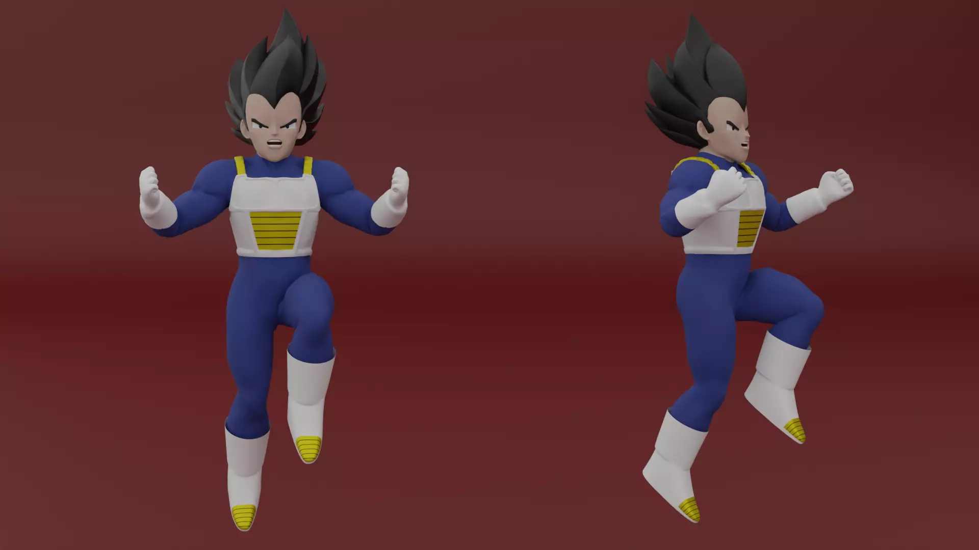 Vegeta rigged 3D model
