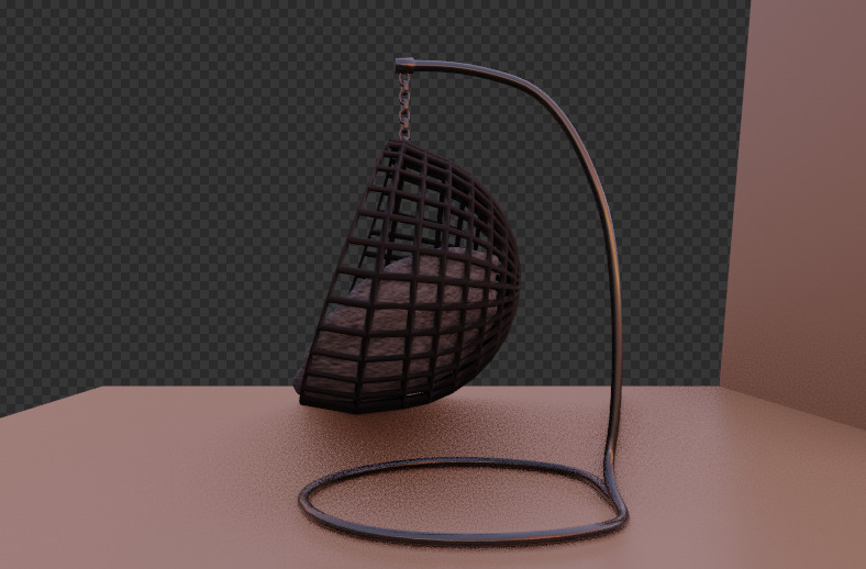 Hanging swing 3D Low-poly 3D model_5