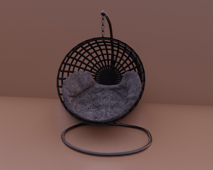 Hanging swing 3D Low-poly 3D model_3