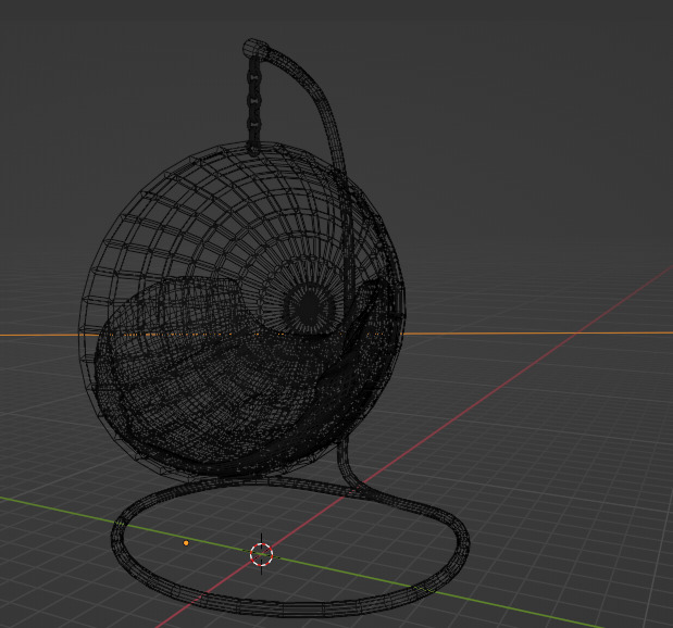 Hanging swing 3D Low-poly 3D model_4