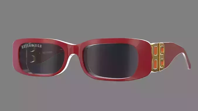 Balenciaga glasses - BB0096S red