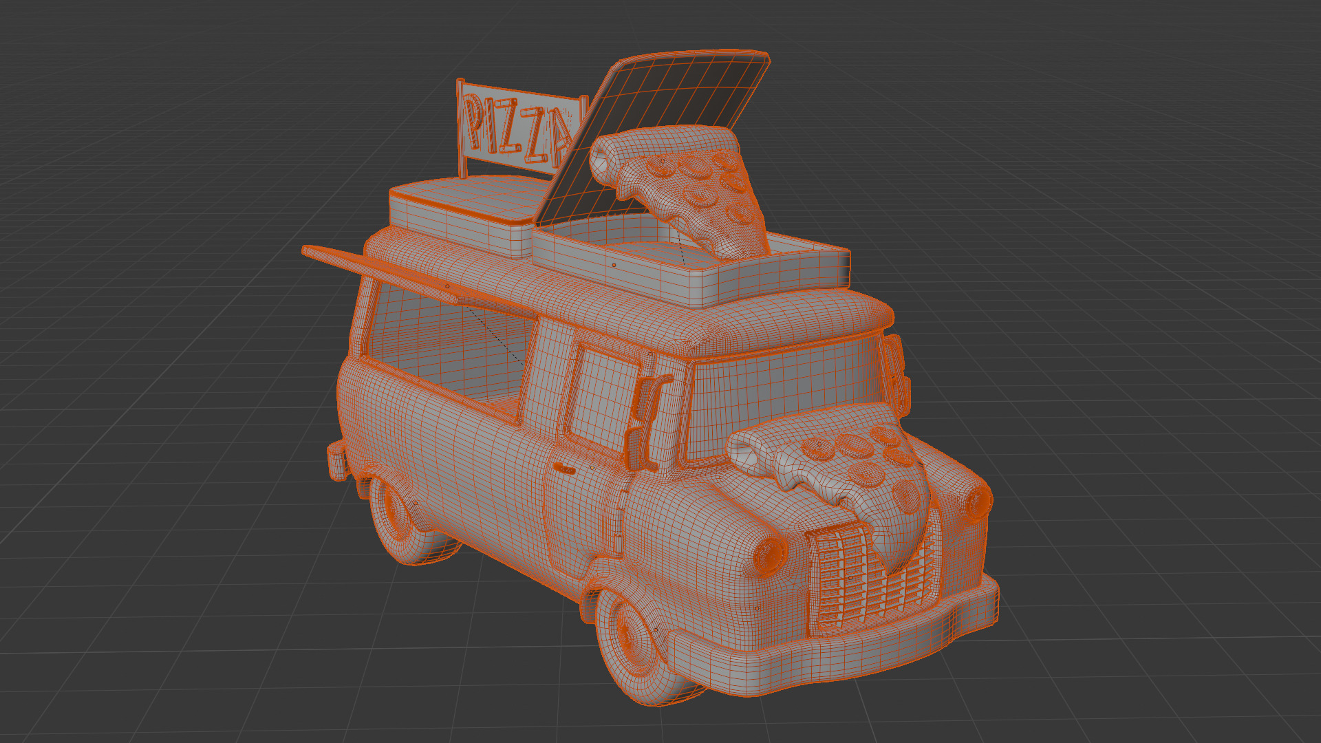 Food Trucks Low-poly 3D model_28