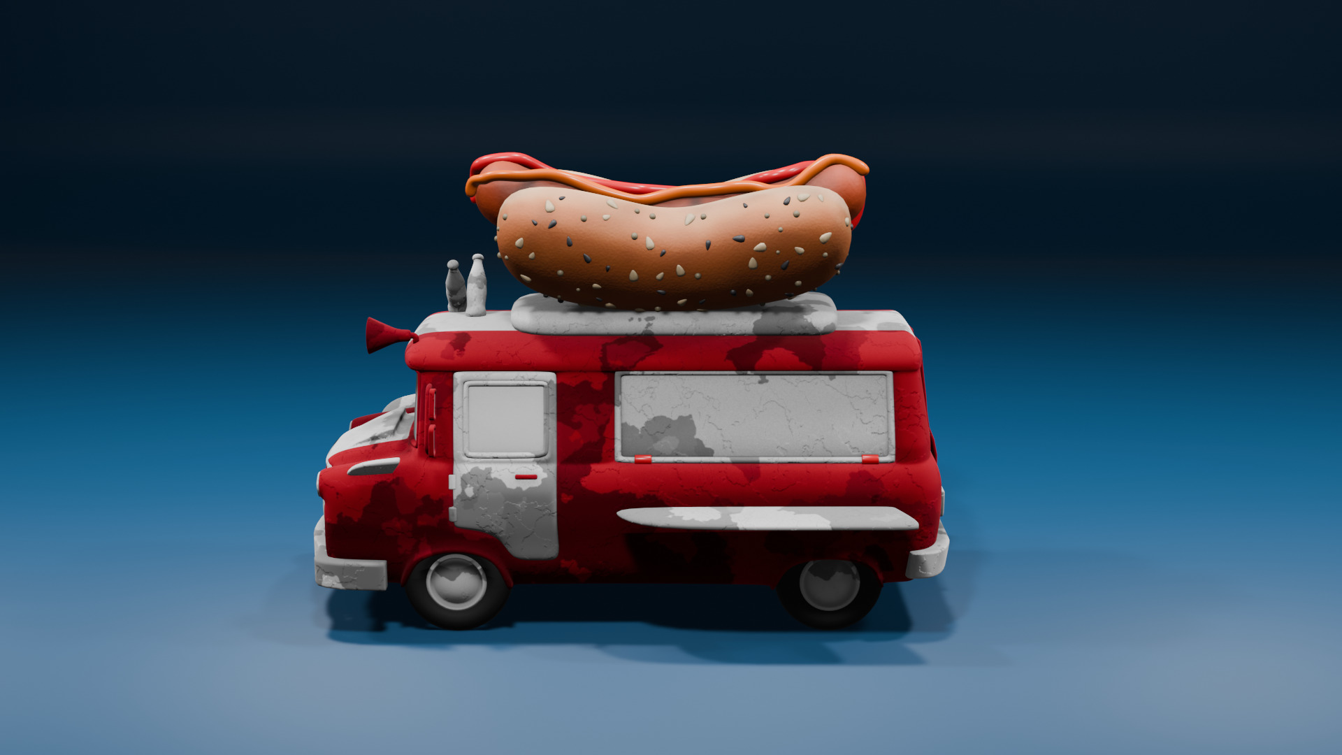 Food Trucks Low-poly 3D model_15