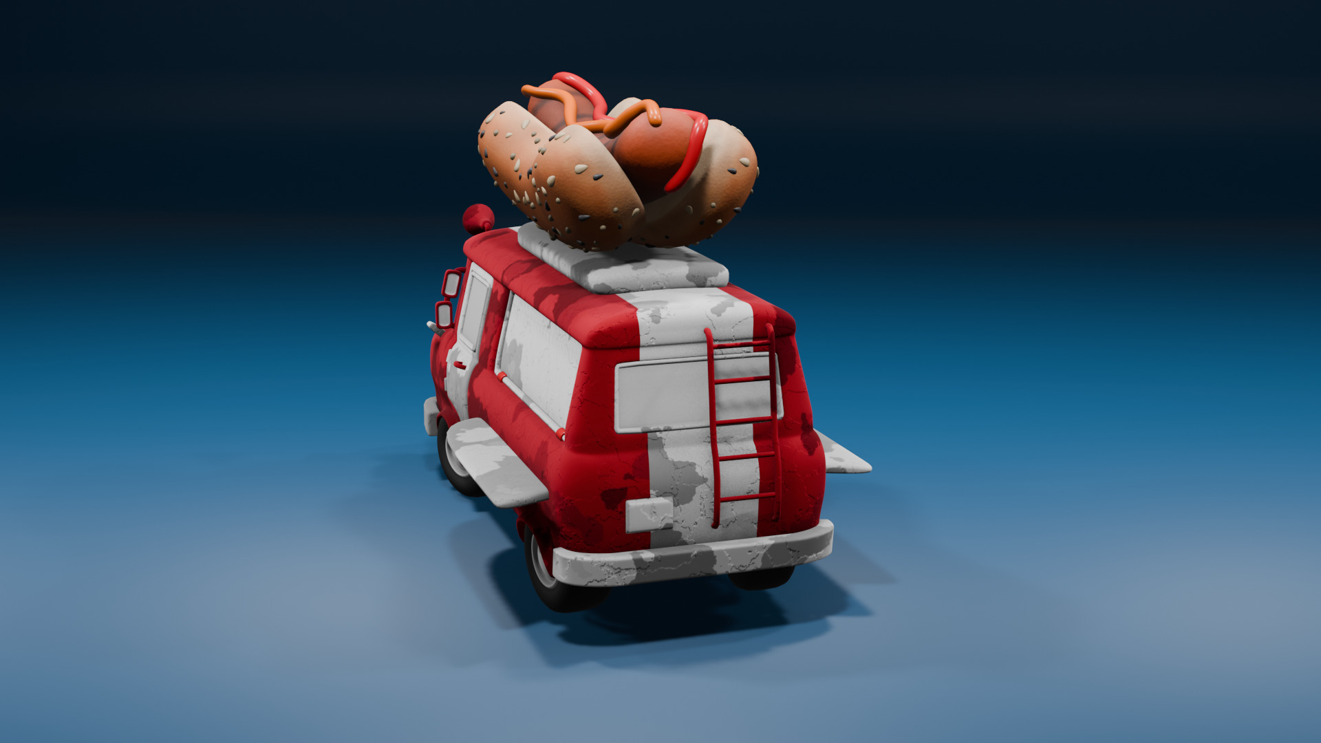 Food Trucks Low-poly 3D model_16