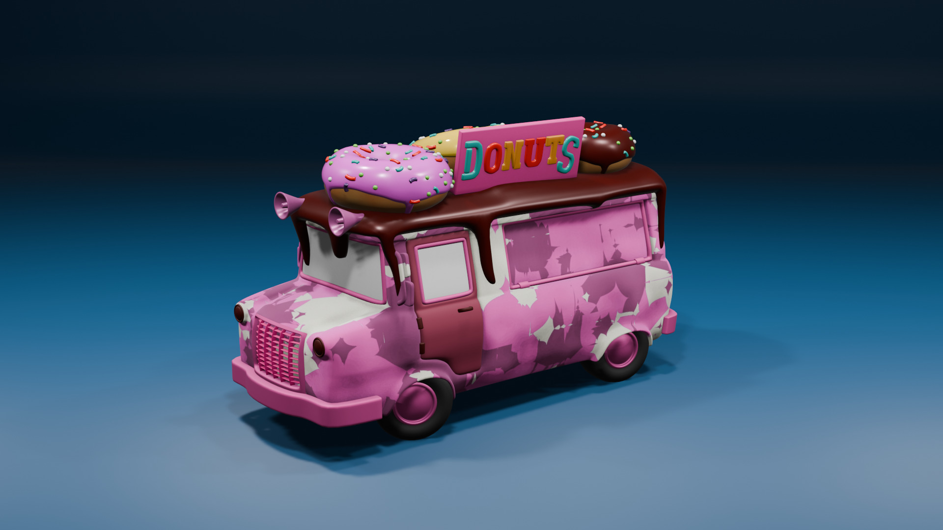 Food Trucks Low-poly 3D model_5