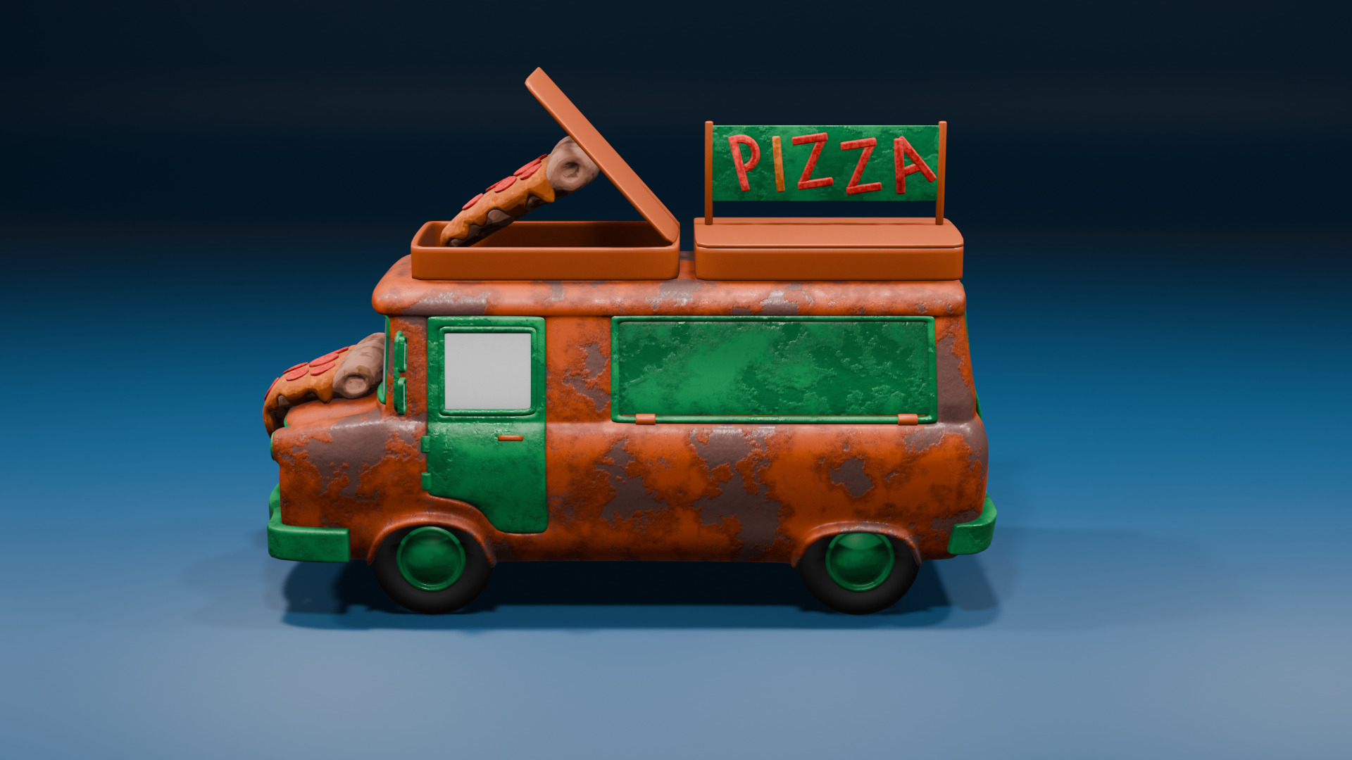 Food Trucks Low-poly 3D model_24