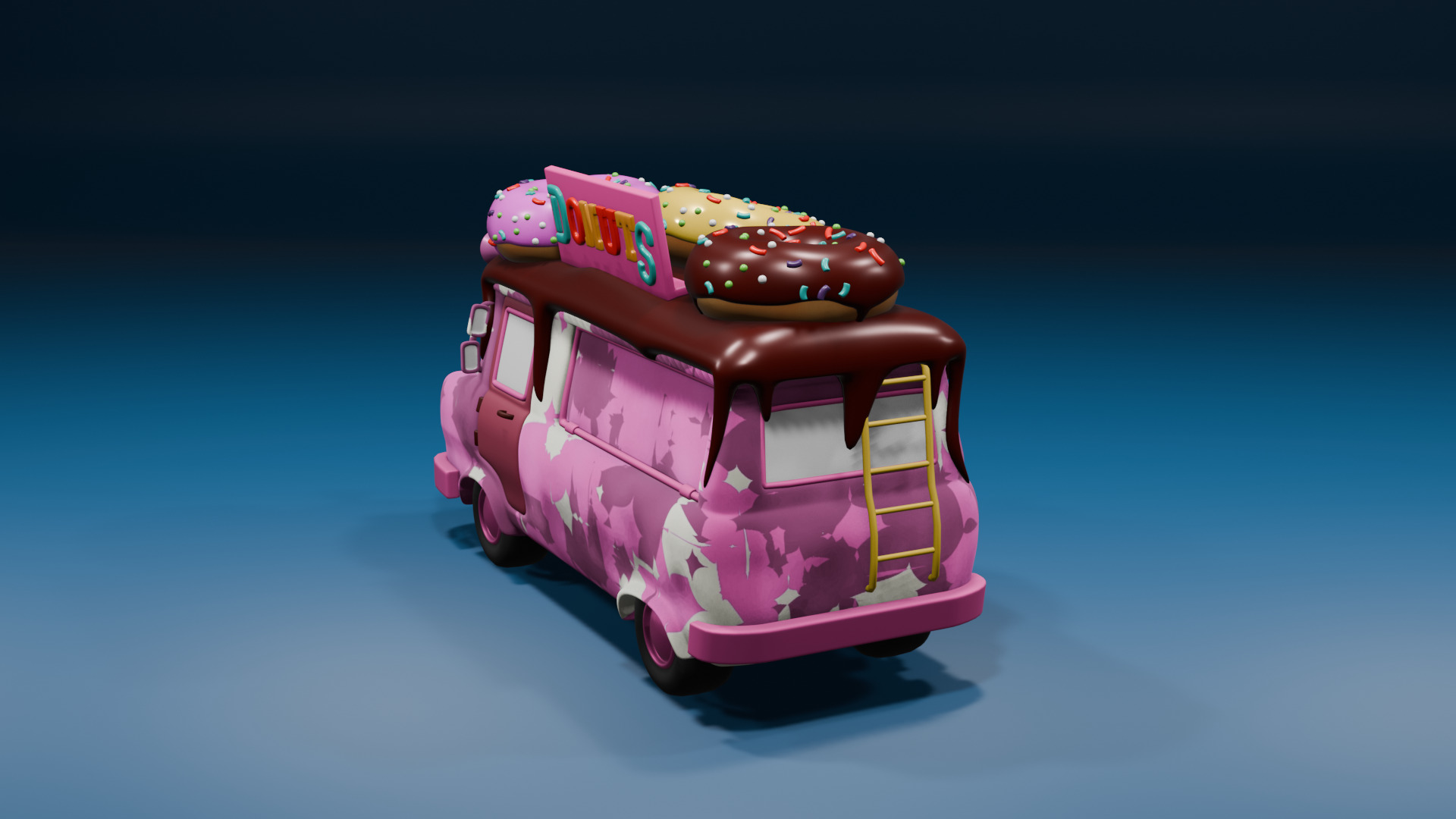 Food Trucks Low-poly 3D model_10