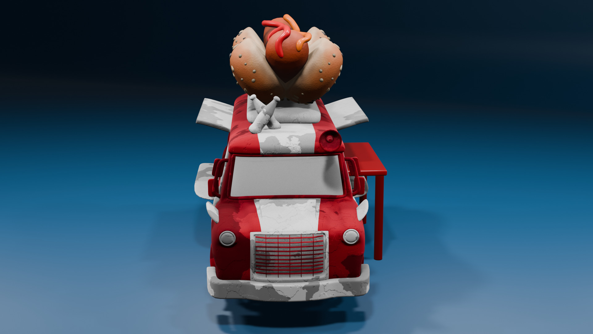 Food Trucks Low-poly 3D model_14