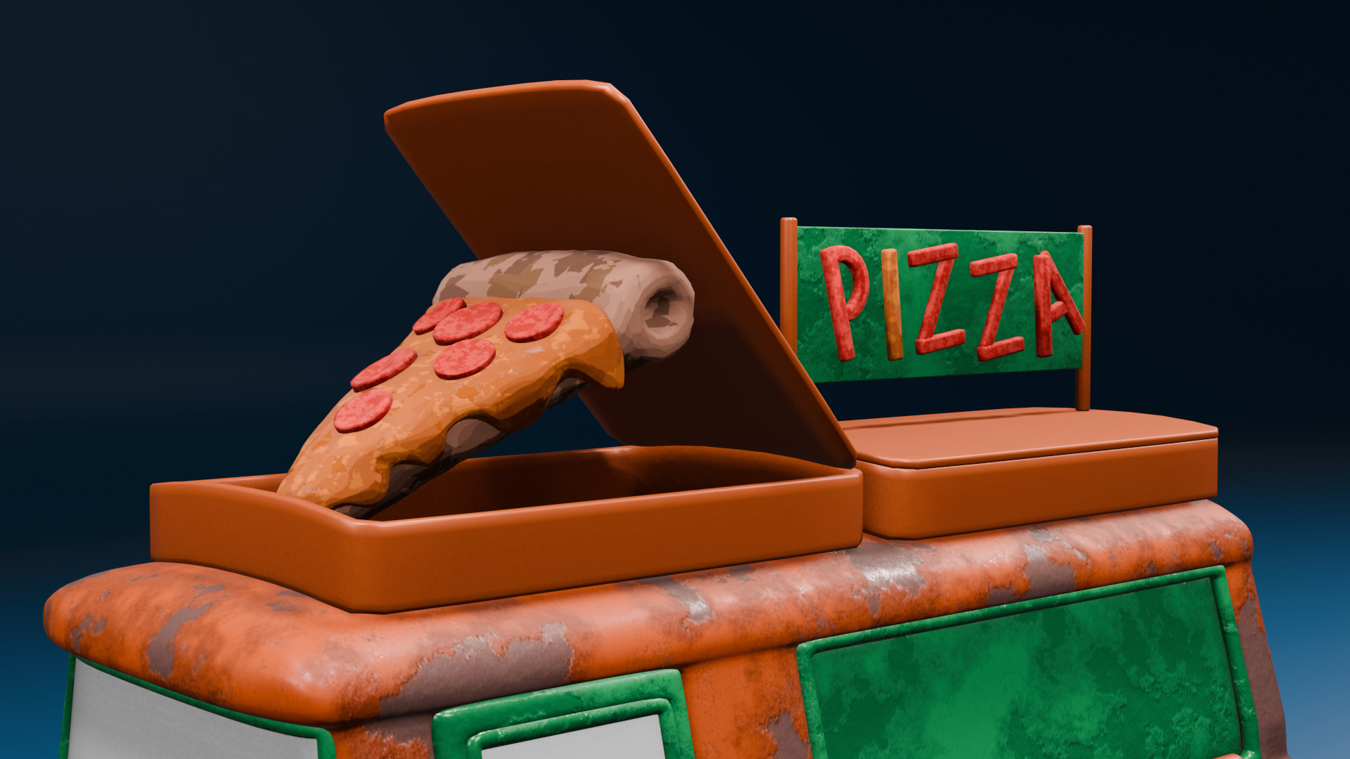 Food Trucks Low-poly 3D model_25