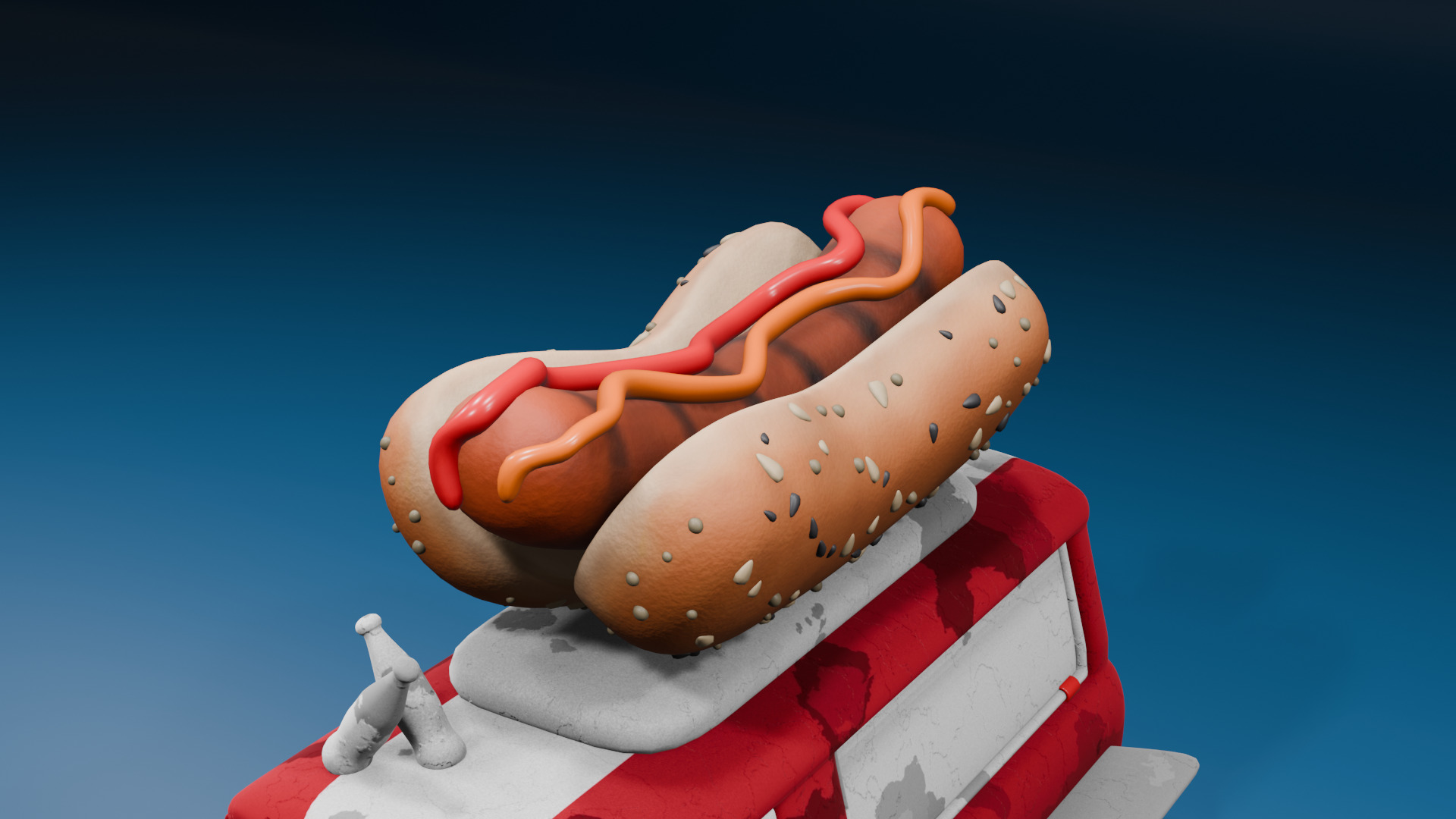 Food Trucks Low-poly 3D model_18