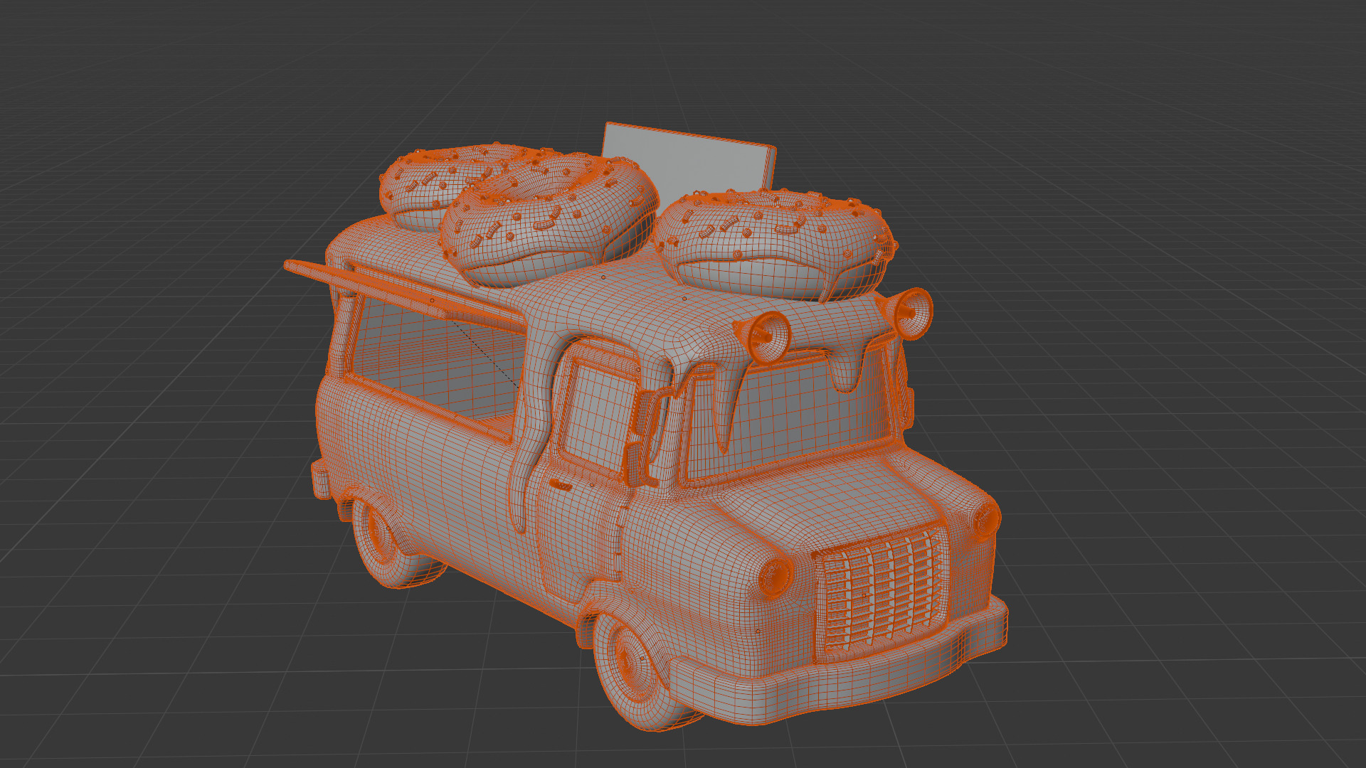 Food Trucks Low-poly 3D model_27