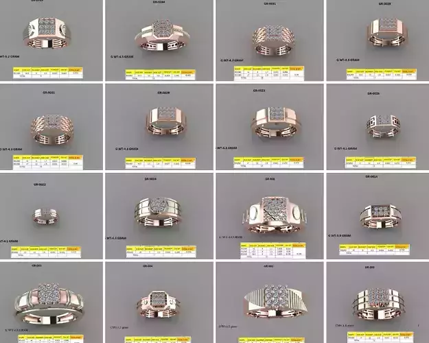 50 light weight men ring 