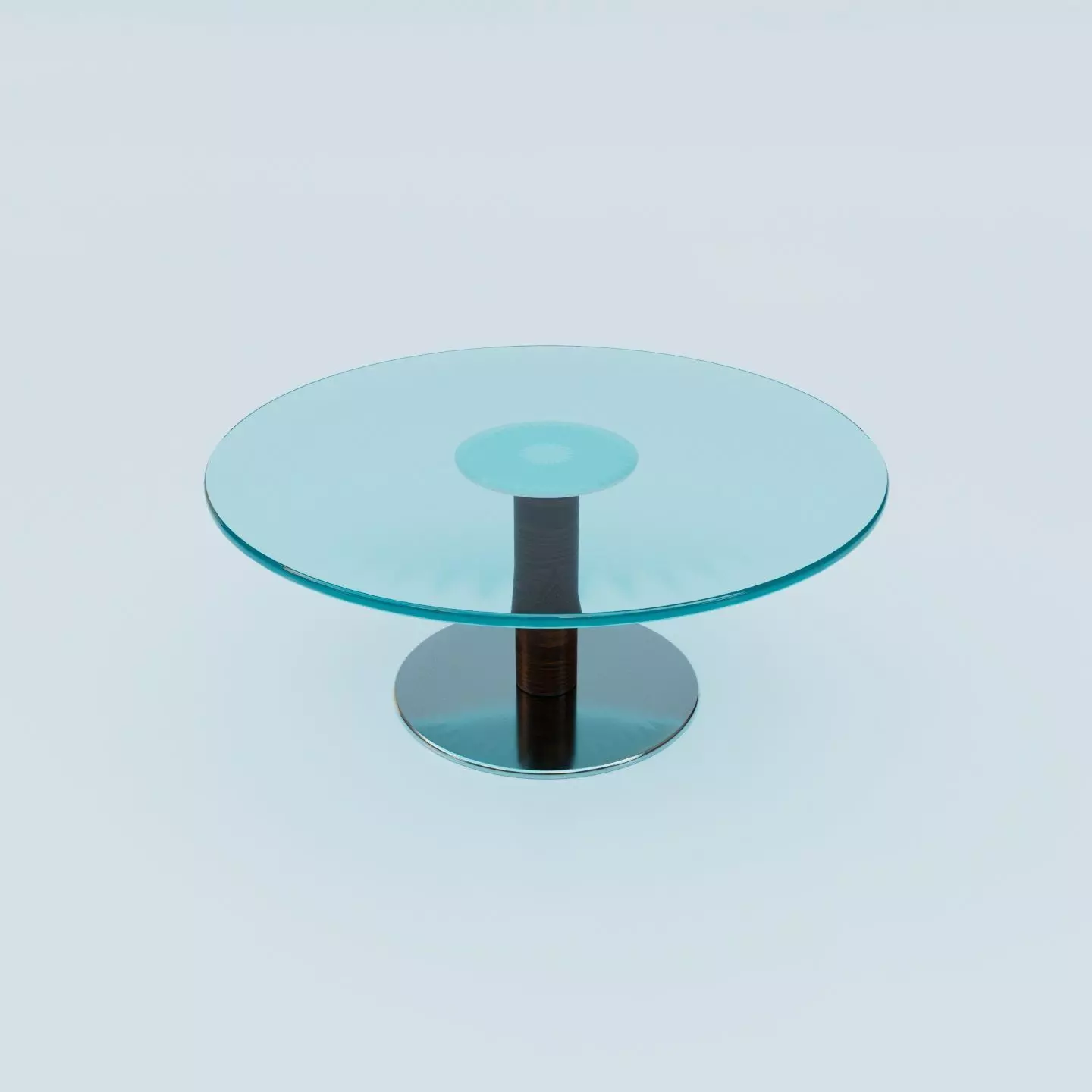 Glass Table round R400L01M01 3D model_0