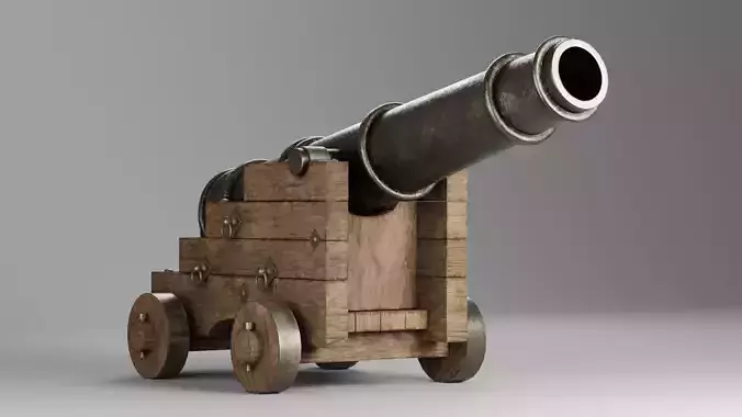 Medieval pirate cannon