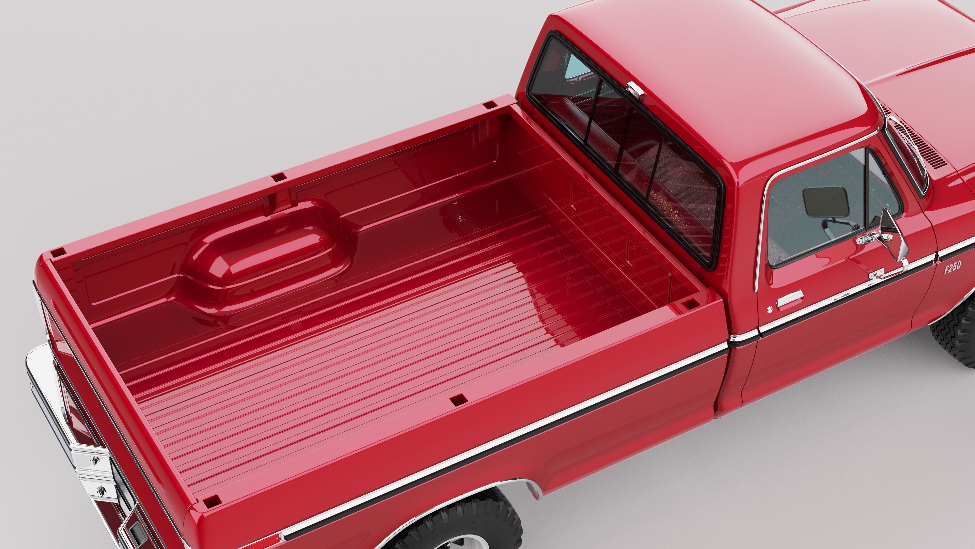 Pickup F250 Single Cab Mk2 1973 1976 1978 3D model_8