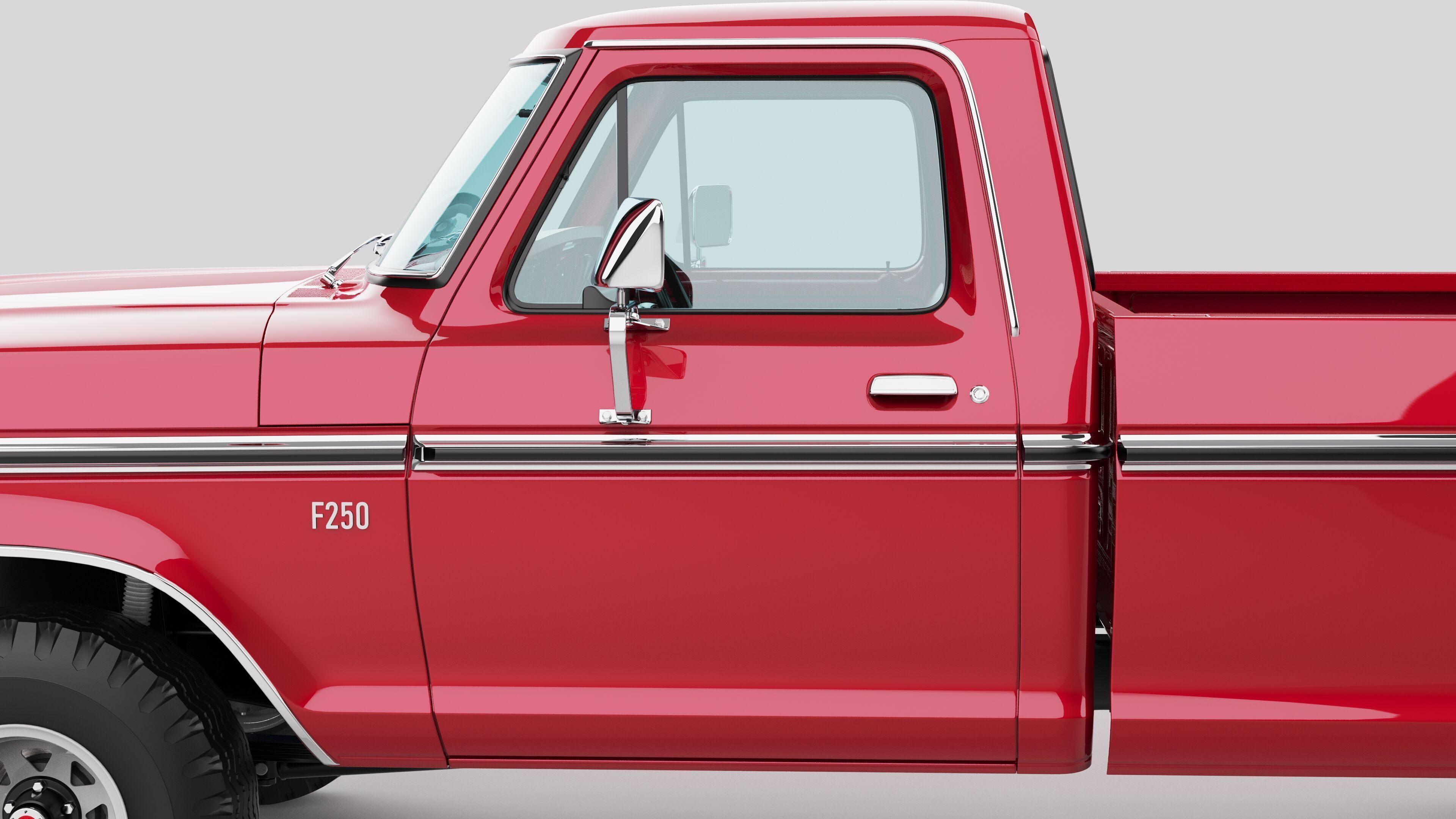 Pickup F250 Single Cab Mk2 1973 1976 1978 3D model_11