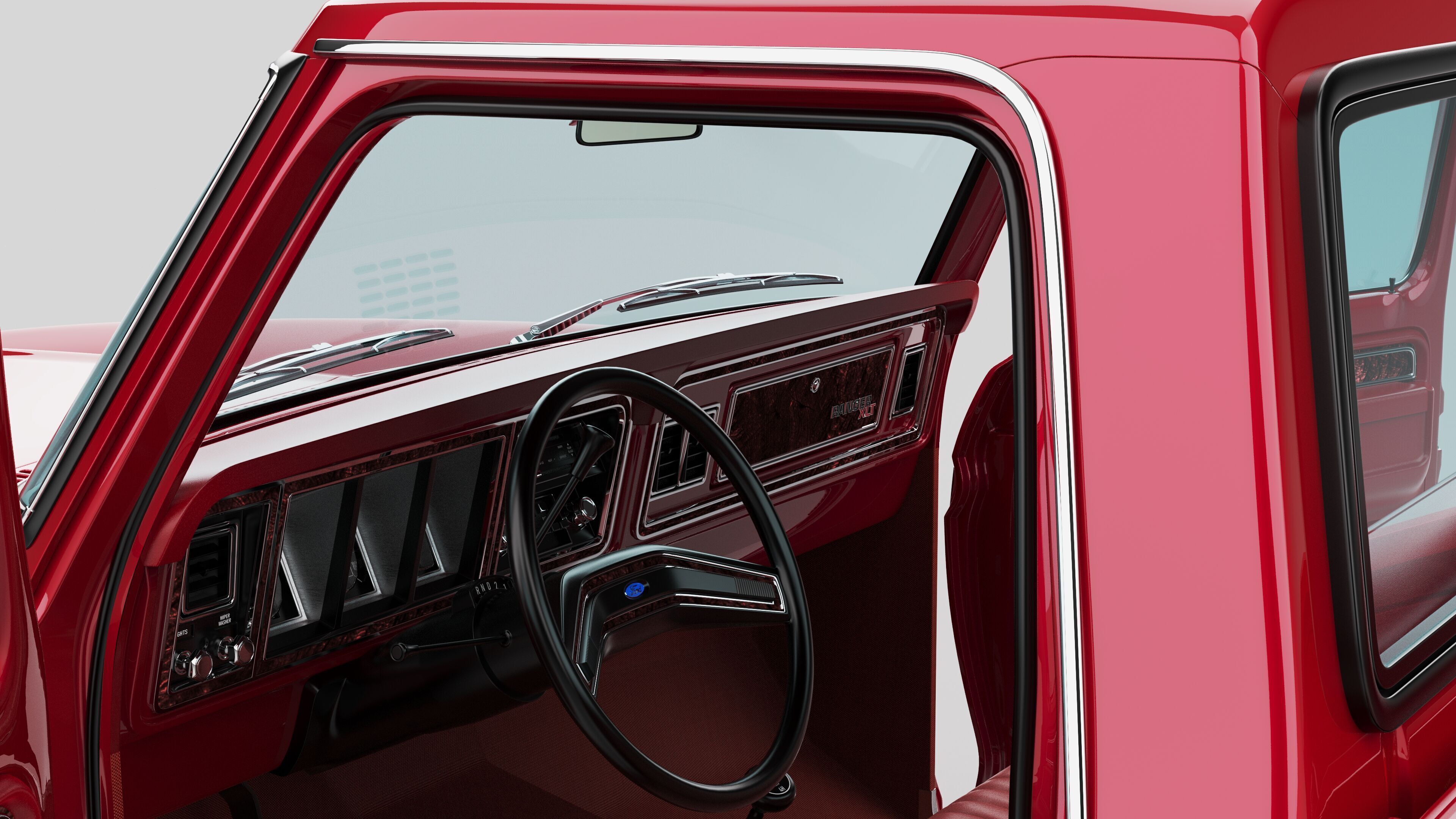 Pickup F250 Single Cab Mk2 1973 1976 1978 3D model_41