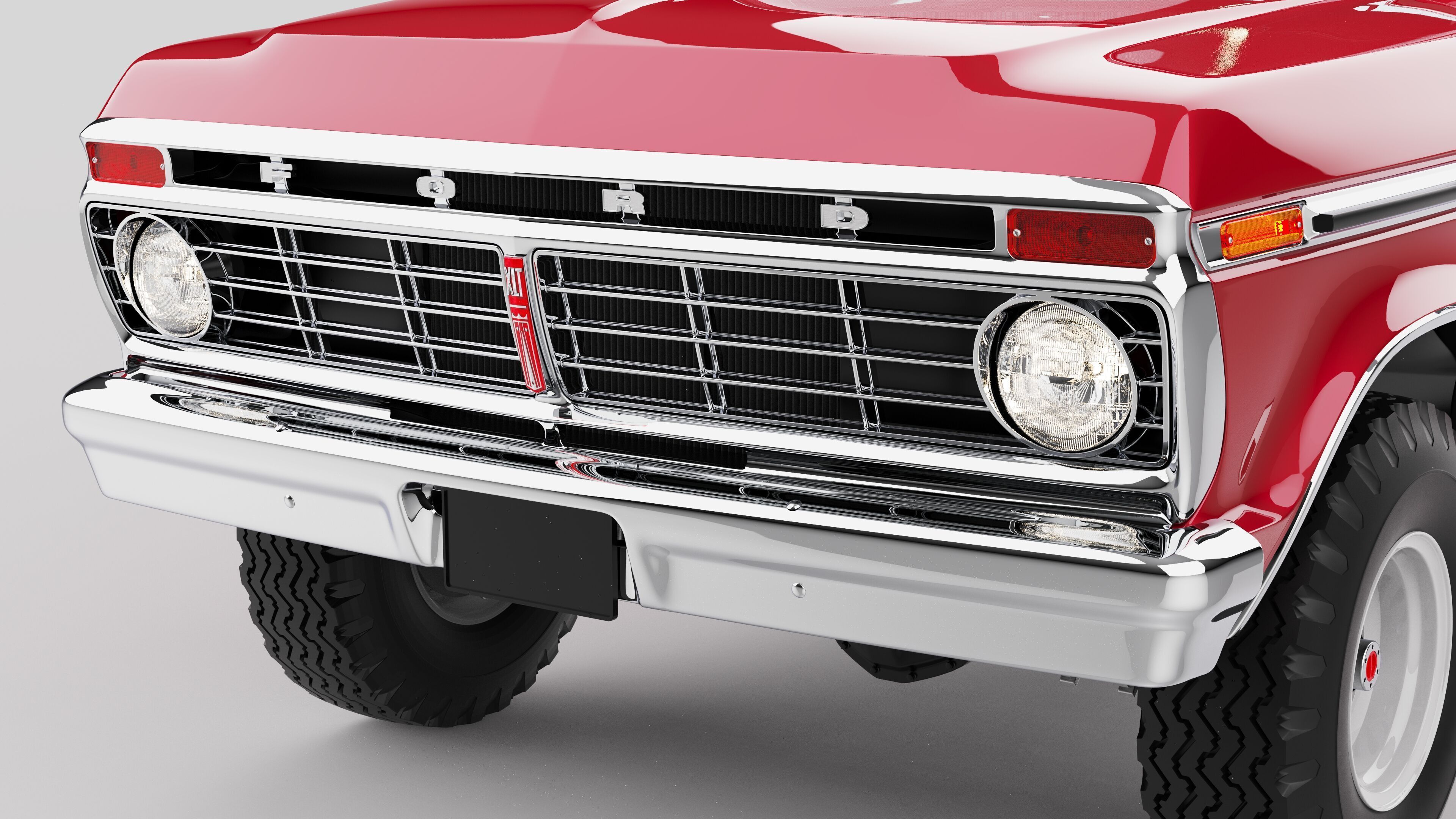 Pickup F250 Single Cab Mk2 1973 1976 1978 3D model_29