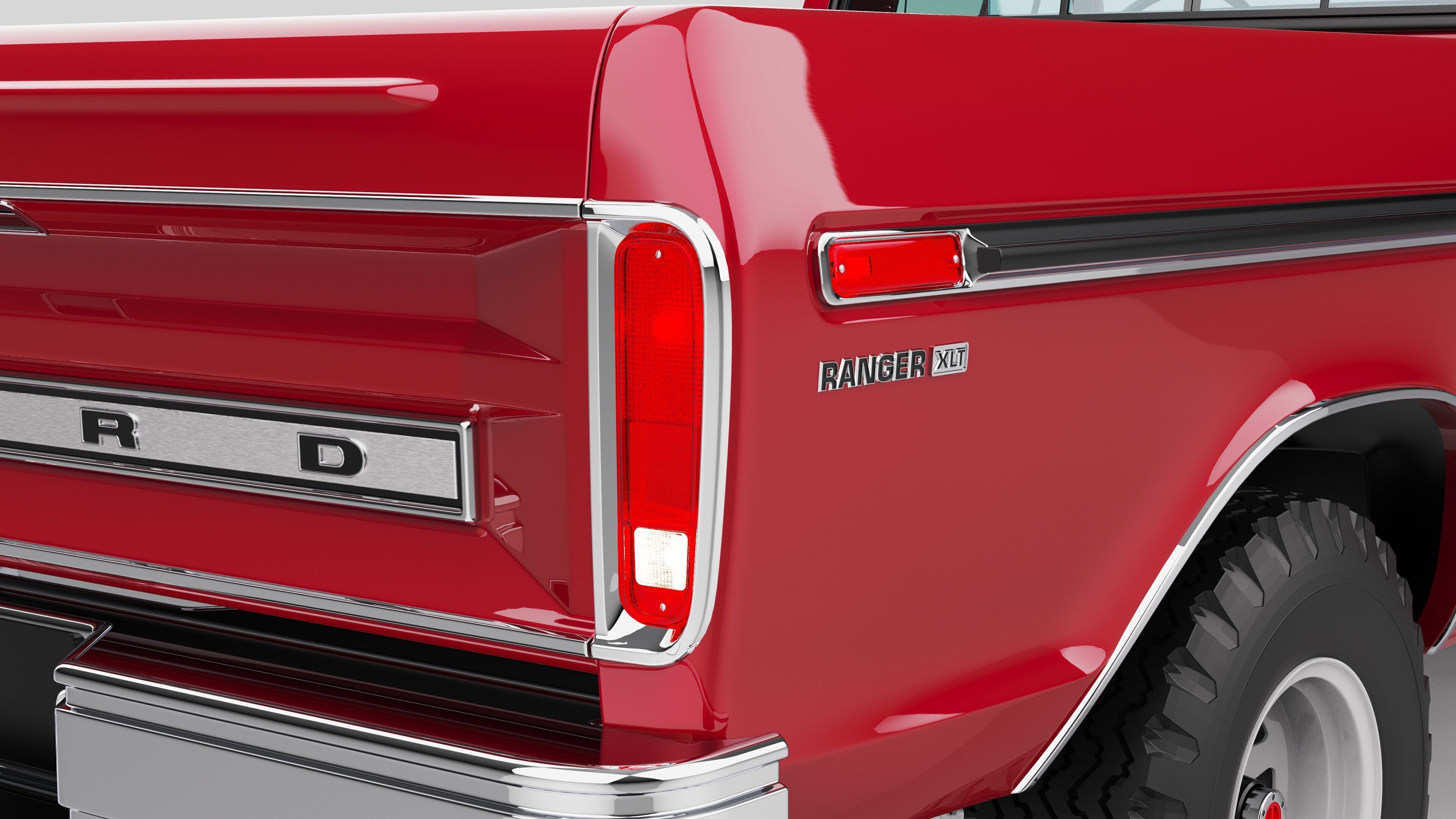 Pickup F250 Single Cab Mk2 1973 1976 1978 3D model_30