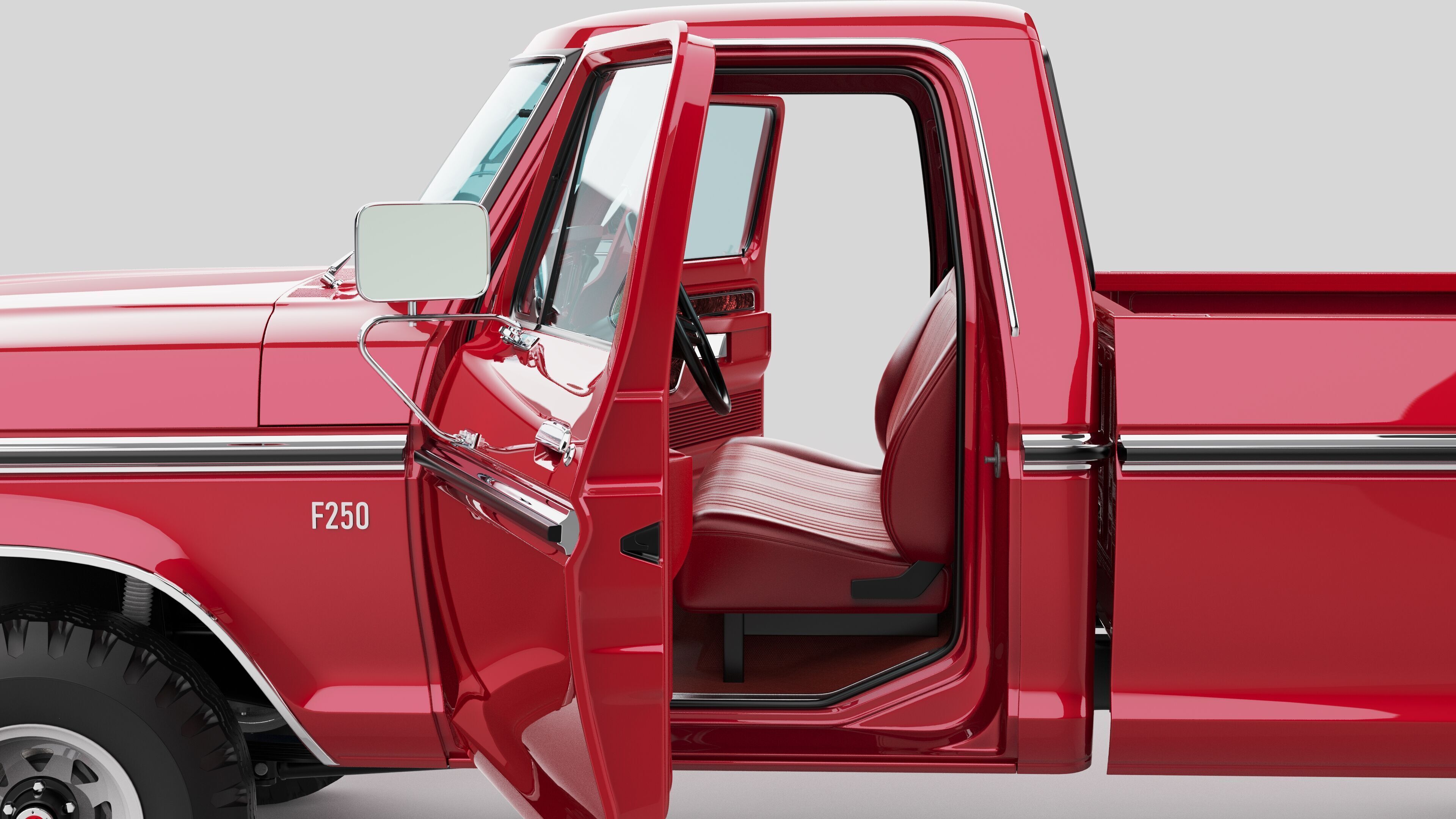 Pickup F250 Single Cab Mk2 1973 1976 1978 3D model_43