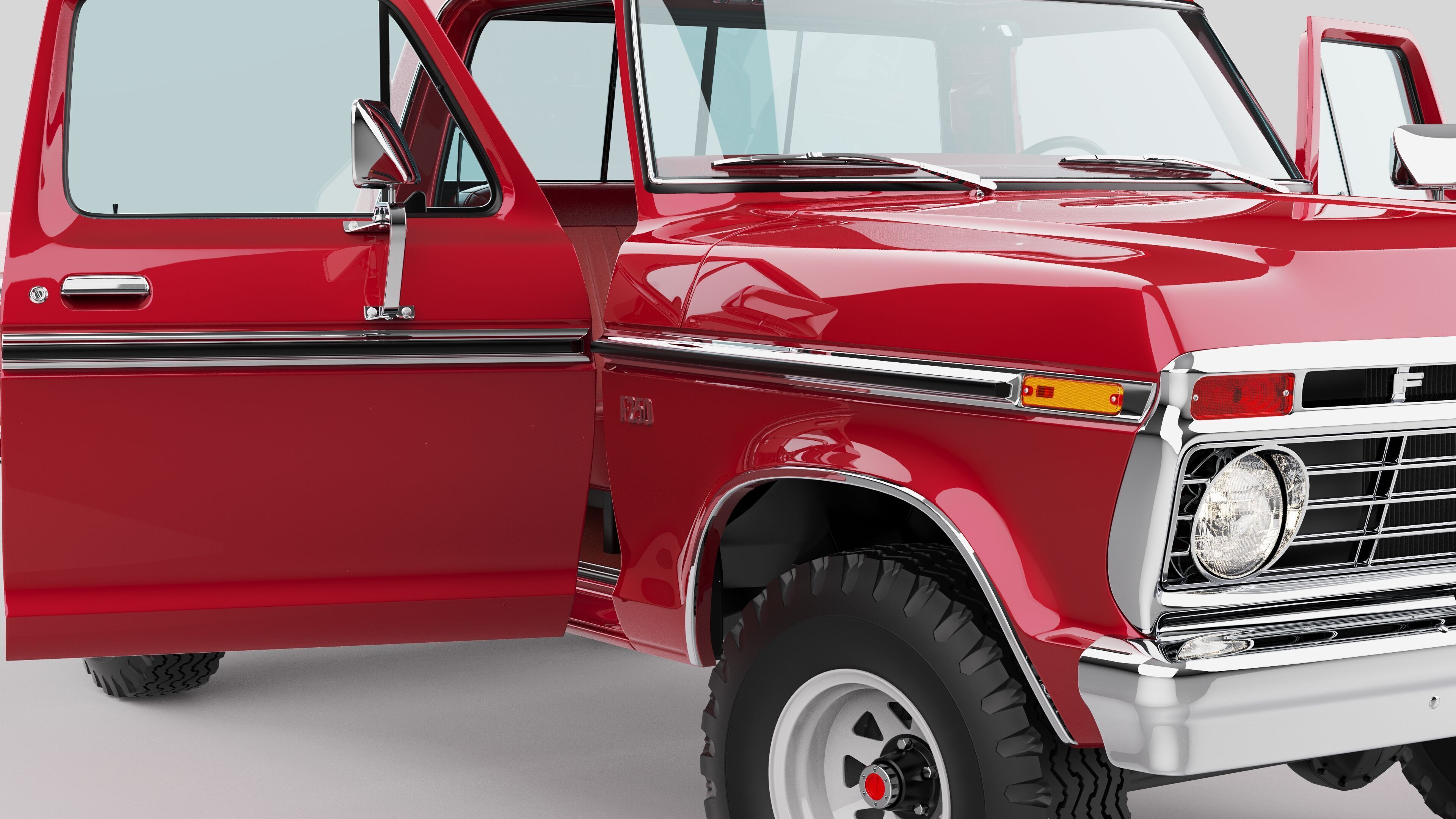 Pickup F250 Single Cab Mk2 1973 1976 1978 3D model_37