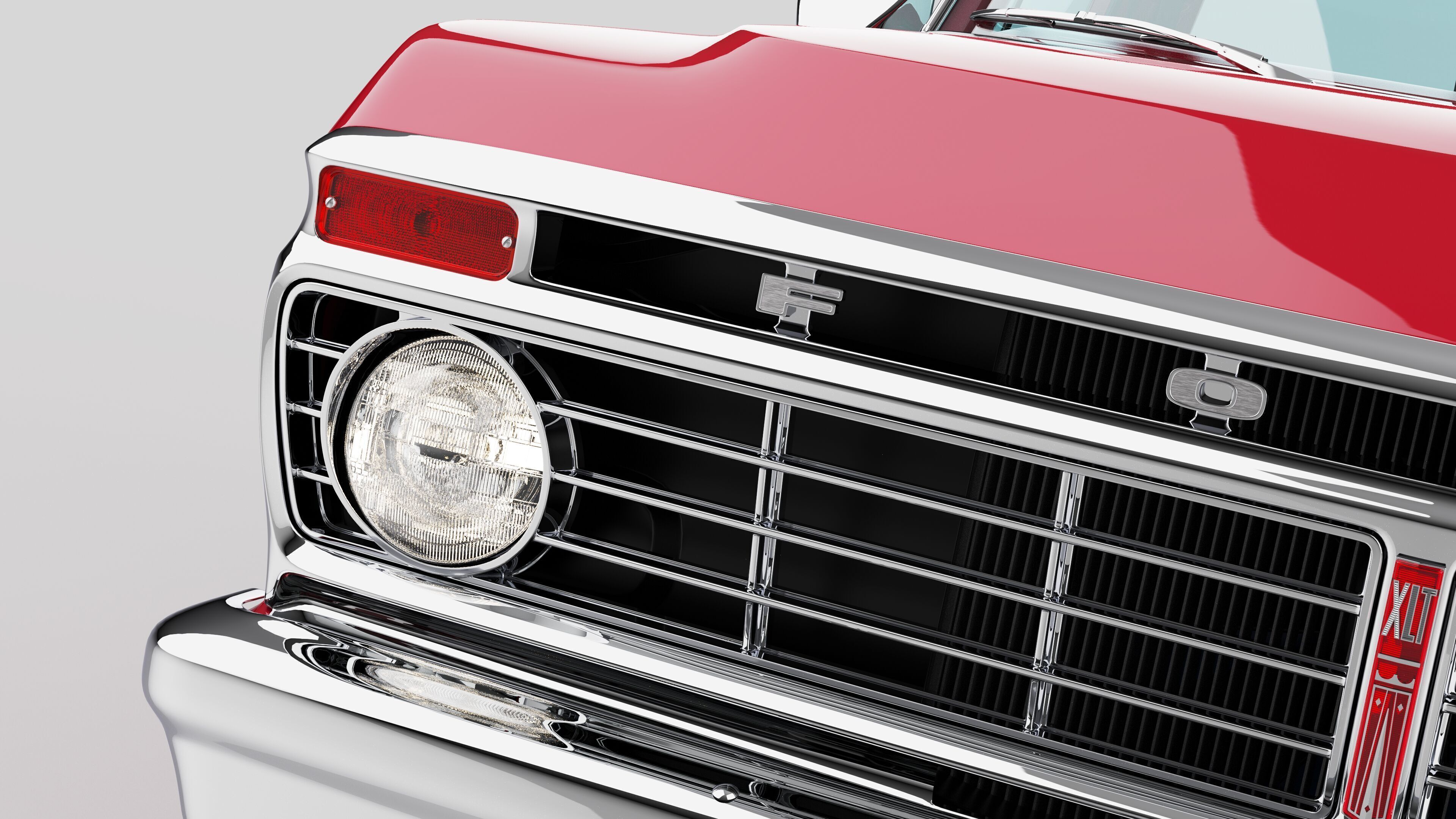 Pickup F250 Single Cab Mk2 1973 1976 1978 3D model_21