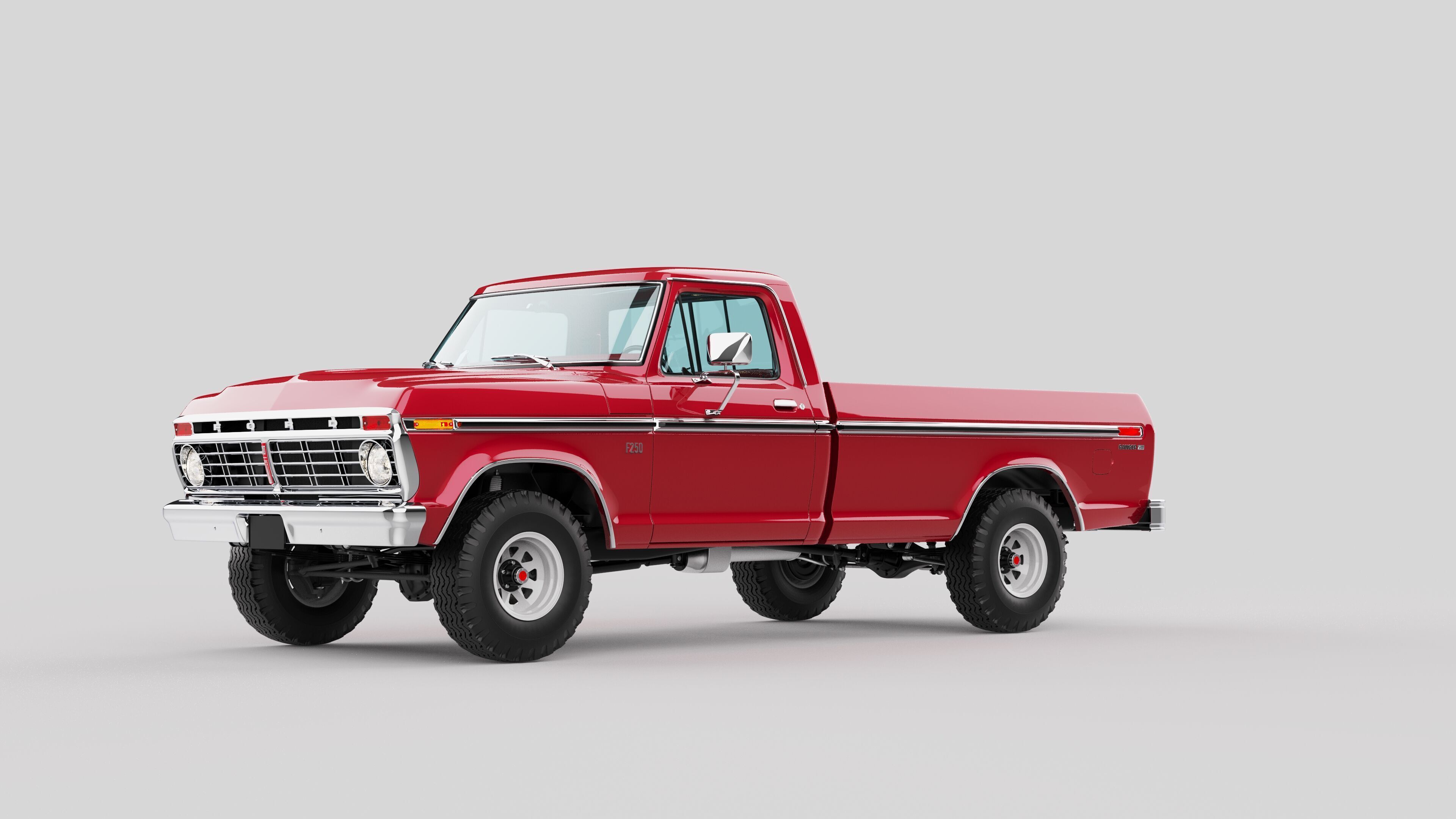 Pickup F250 Single Cab Mk2 1973 1976 1978 3D model_27