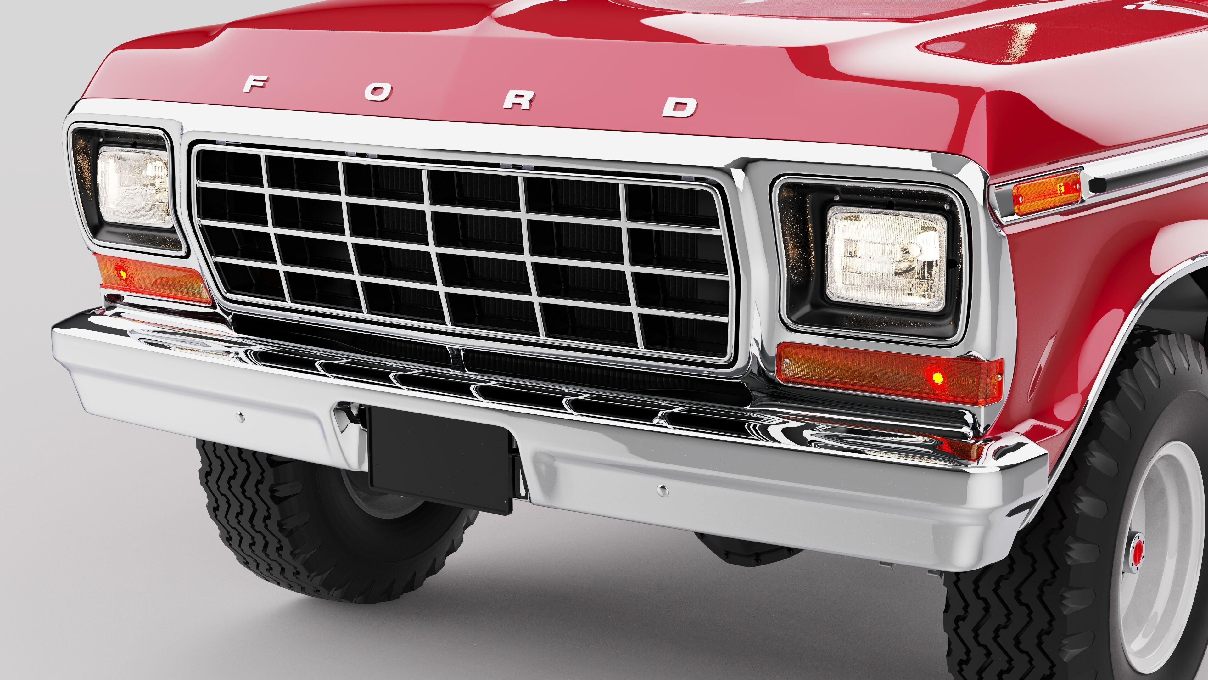 Pickup F250 Single Cab Mk2 1973 1976 1978 3D model_50