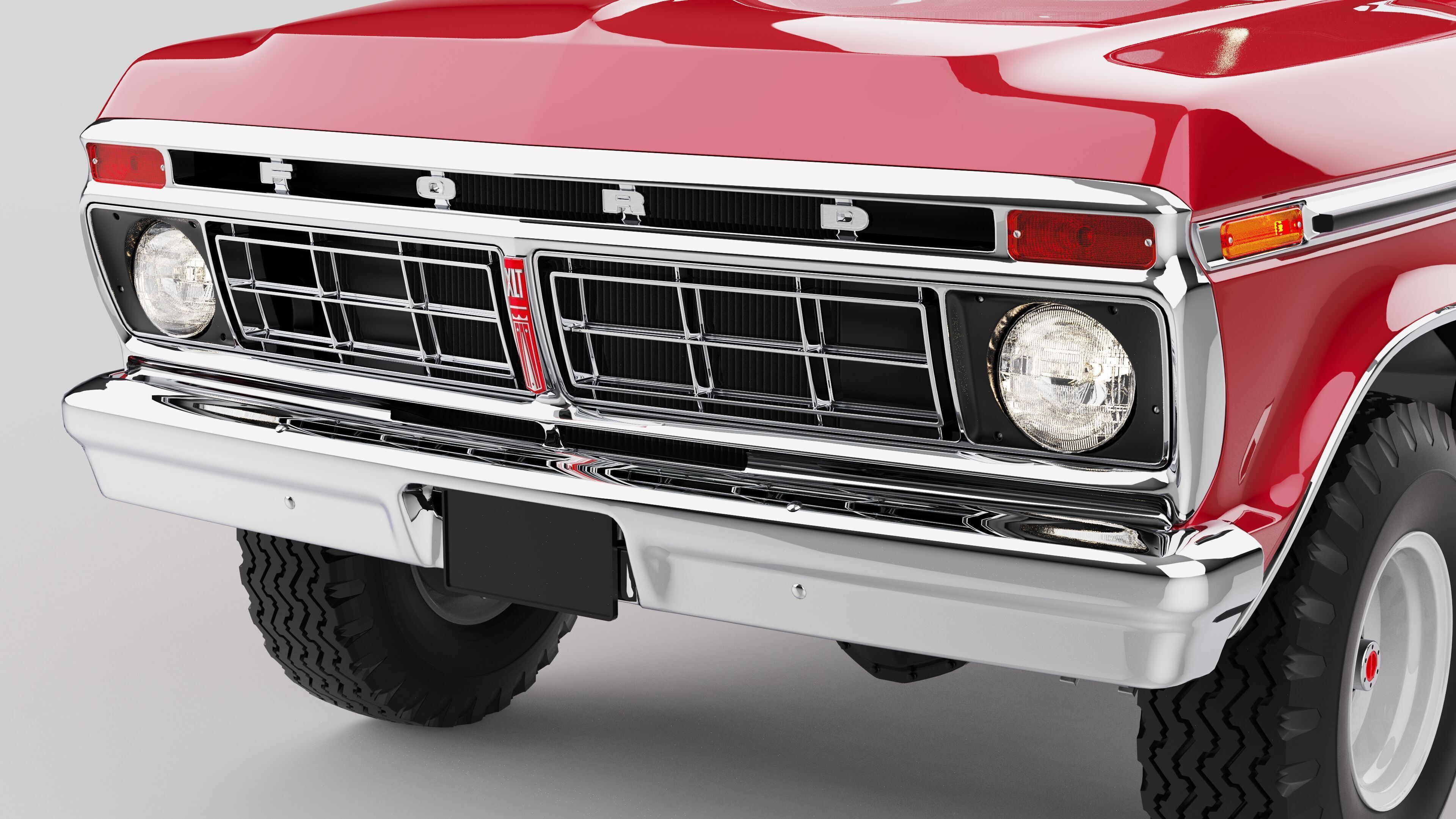 Pickup F250 Single Cab Mk2 1973 1976 1978 3D model_72