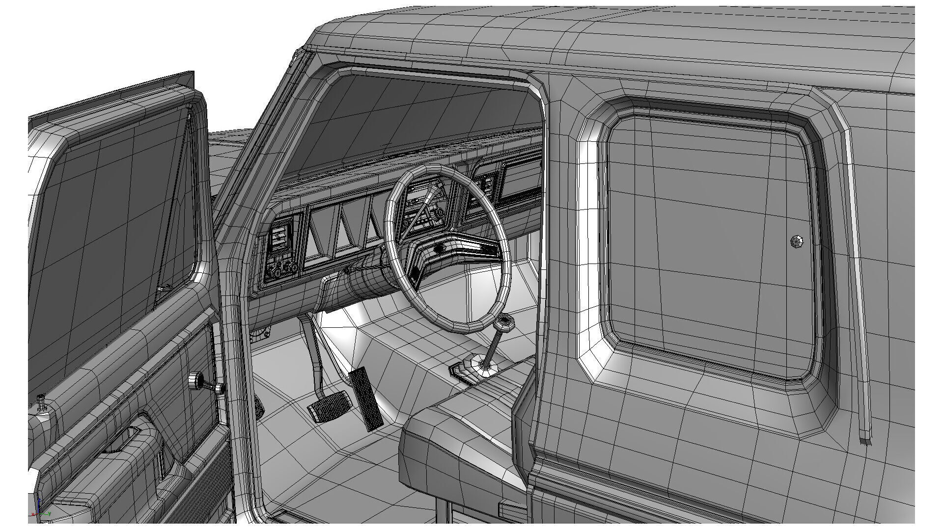 Pickup F250 Single Cab Mk2 1973 1976 1978 3D model_75