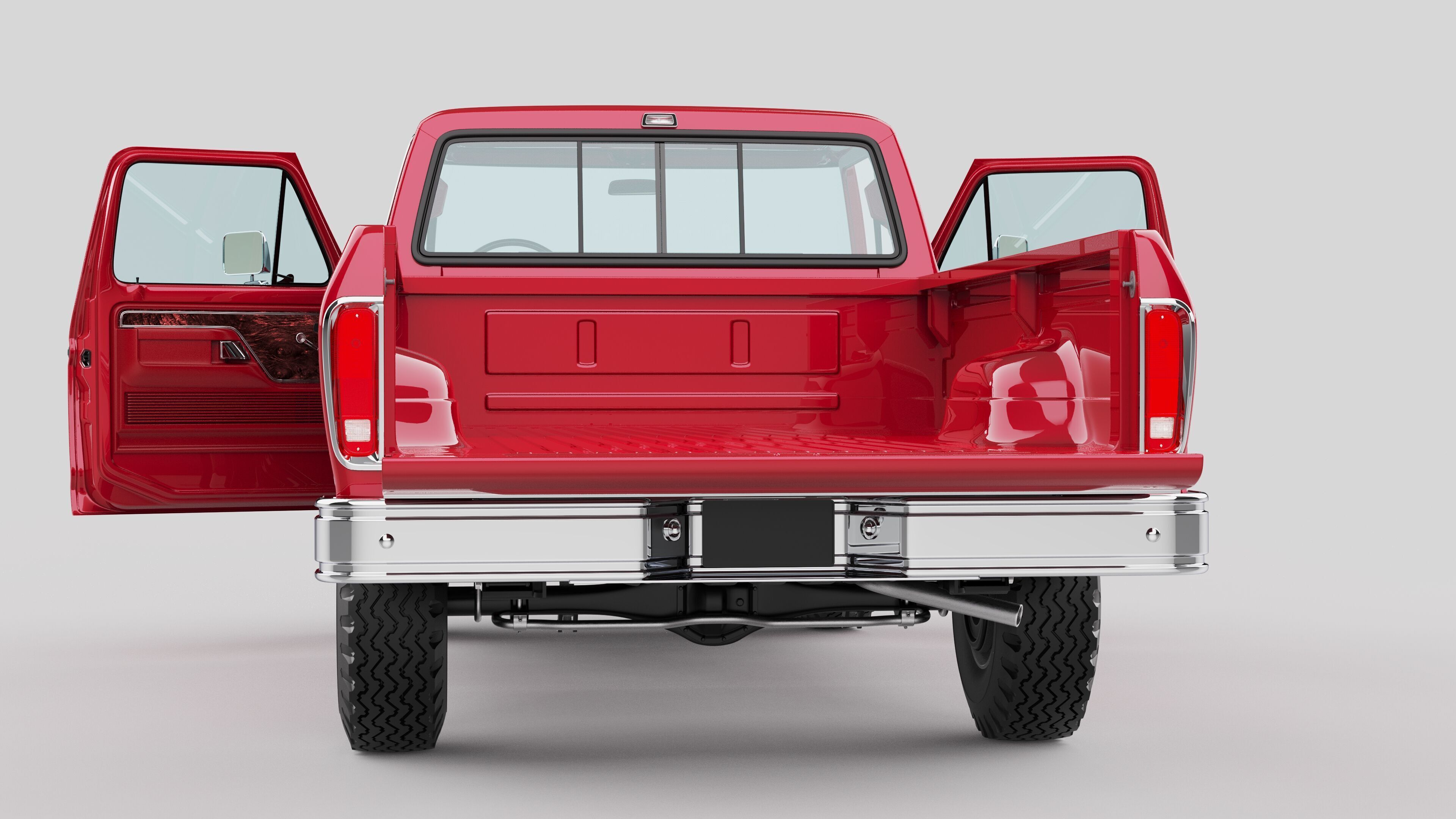 Pickup F250 Single Cab Mk2 1973 1976 1978 3D model_71