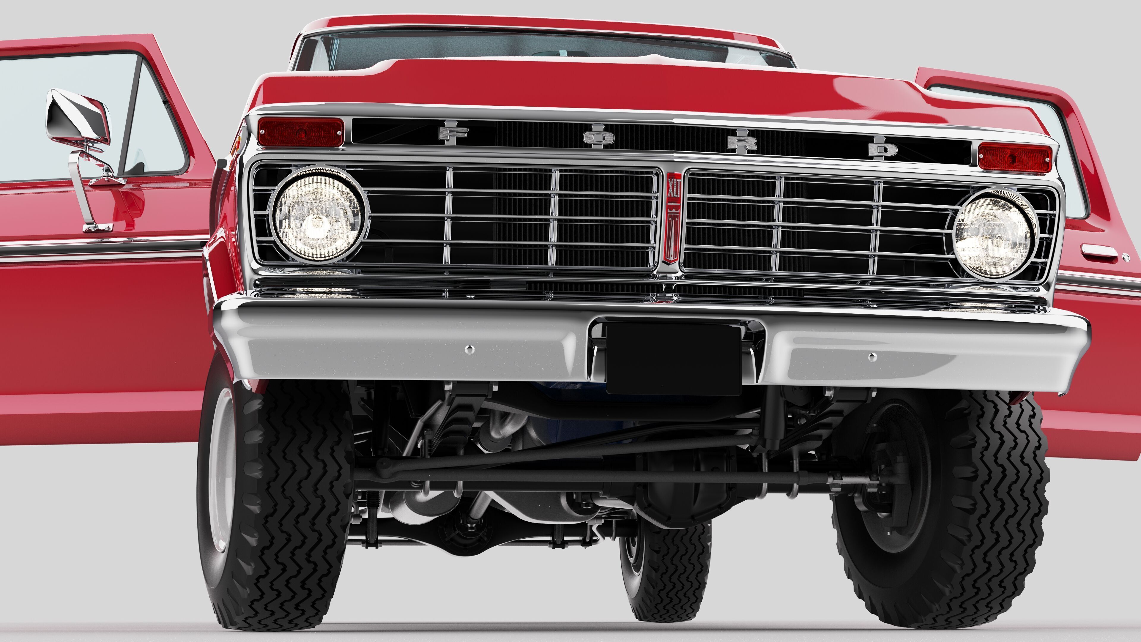 Pickup F250 Single Cab Mk2 1973 1976 1978 3D model_38